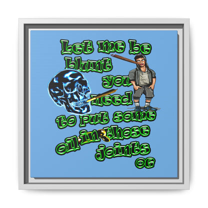 og - framed canvas art (light blue)