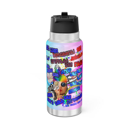 drop the beat - Gator Tumbler, 32oz  (light blue-pink wave)