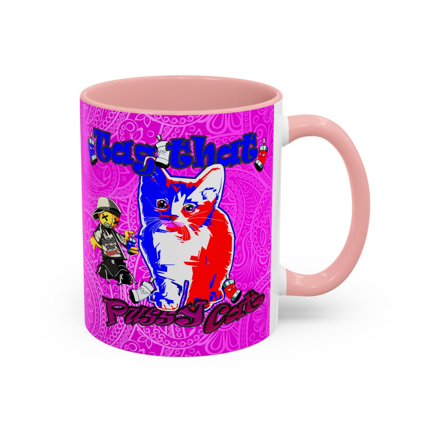 tag that - Accent Mug (pink swirl)
