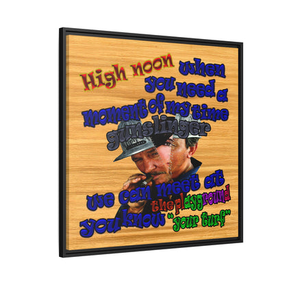 high noon - framed canvas art (butterscotch wood finish)