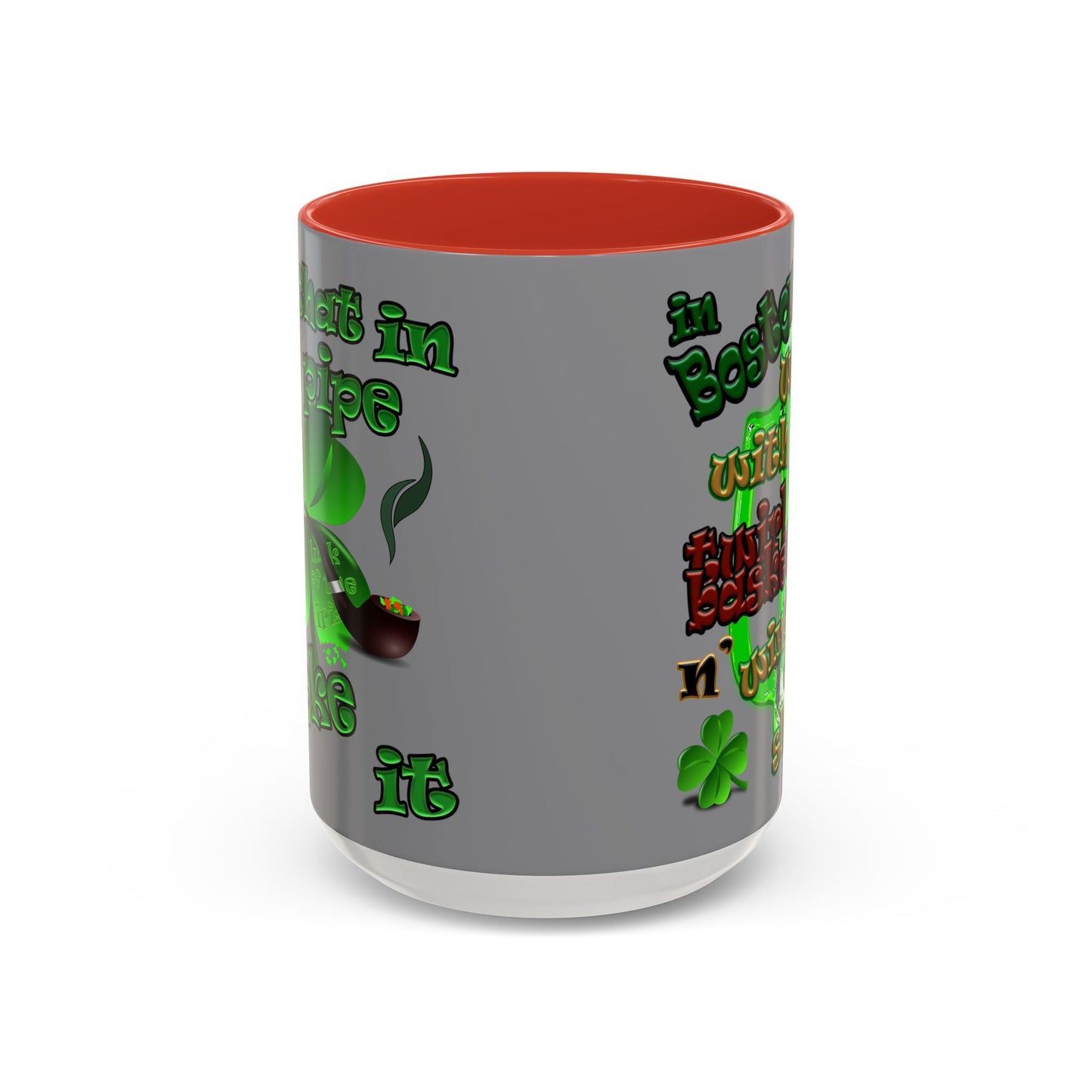 celtics logo - Accent Mug (grey)