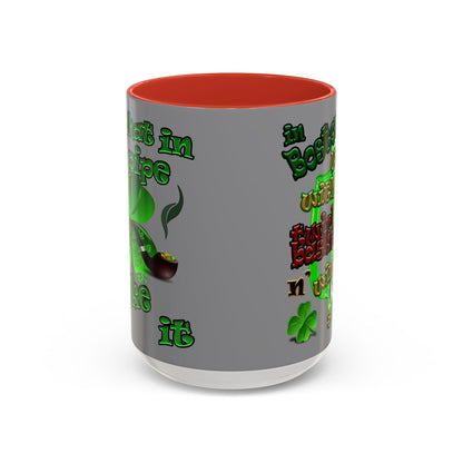 celtics logo - Accent Mug (grey)