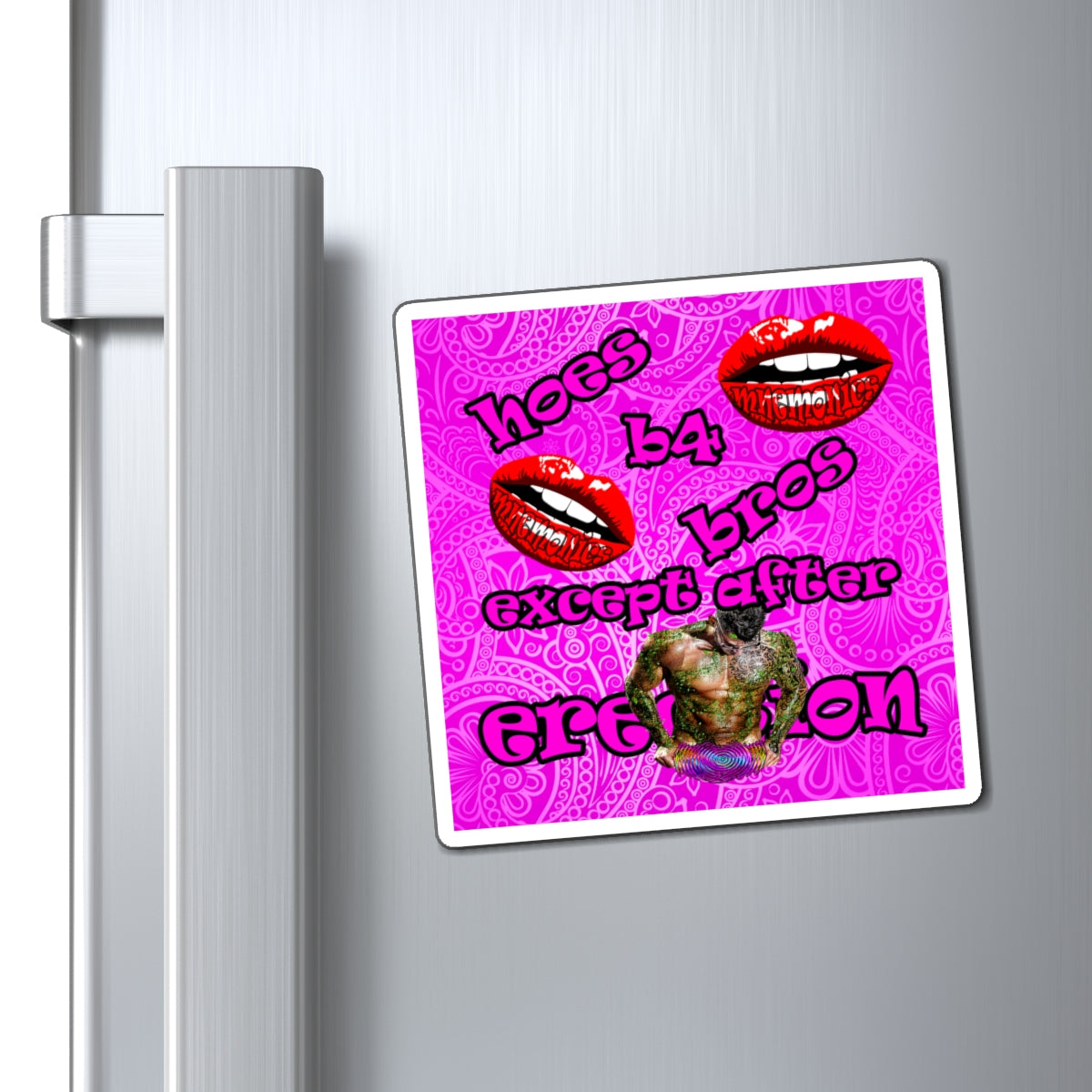 hoes b4 bros - Magnets - (pink swirl)