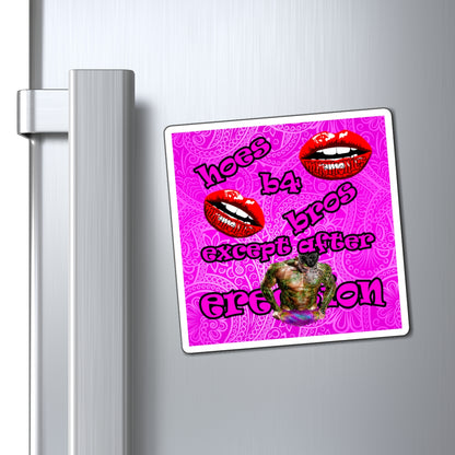hoes b4 bros - Magnets - (pink swirl)