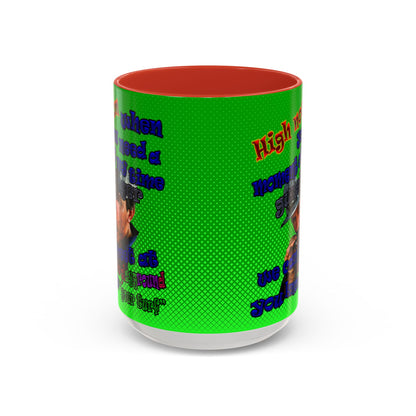 high noon - Accent Mug (logo green)