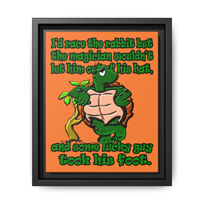 turtle race - framed canvas art (crusta)
