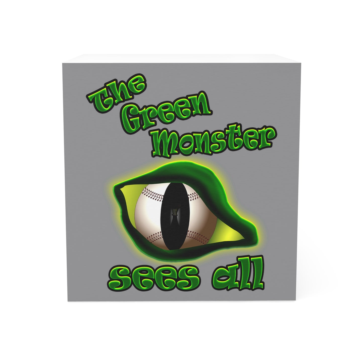 green monster - note cube (grey)