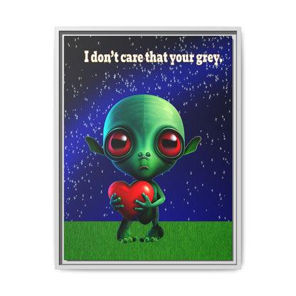 I don't care that your grey - framed canvas art ('snoops' background)