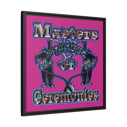 em cee squared - framed canvas art (pink)