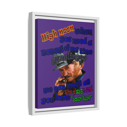 high noon - framed canvas art (purple)