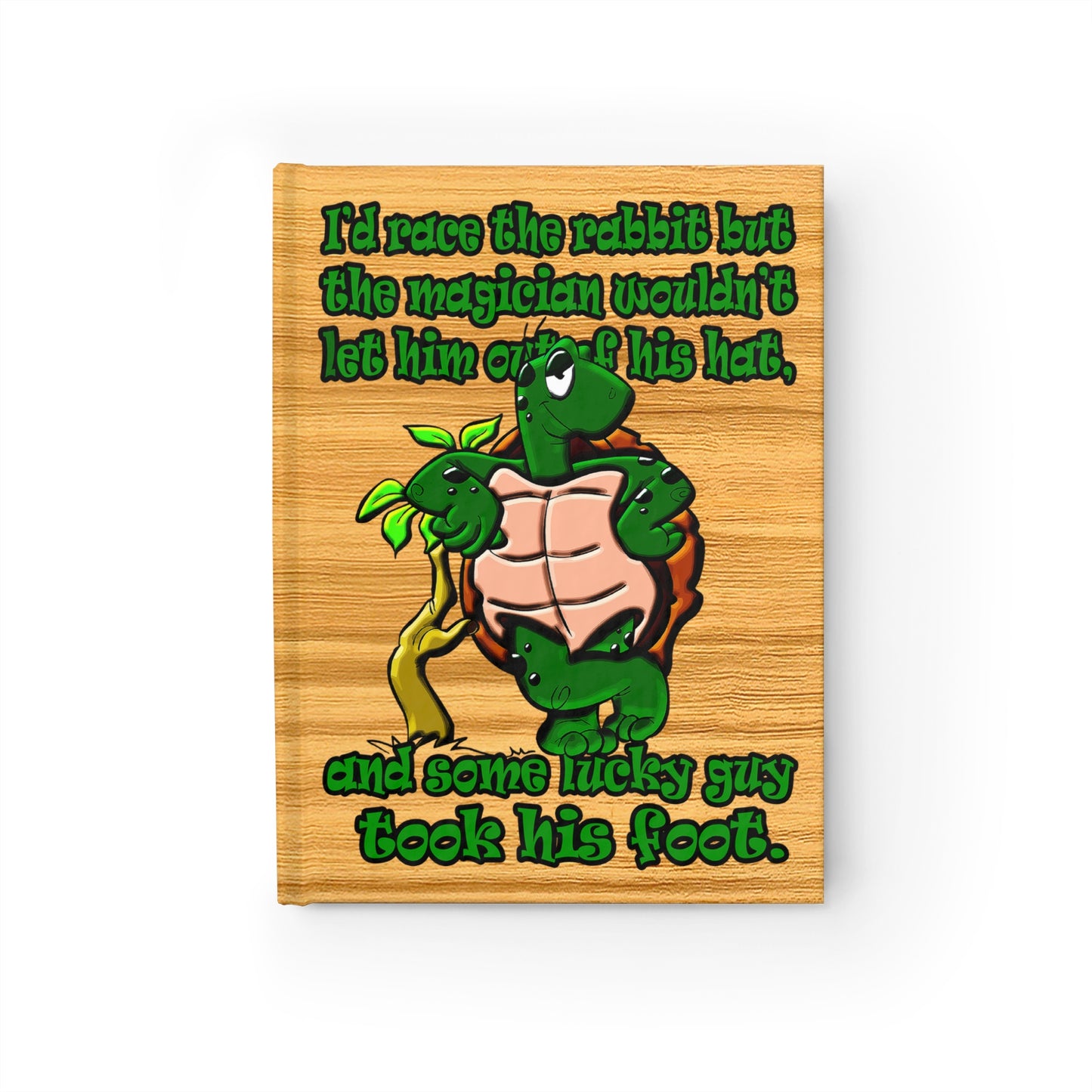 turtle race - journal-lined (butterscotch wood finish)