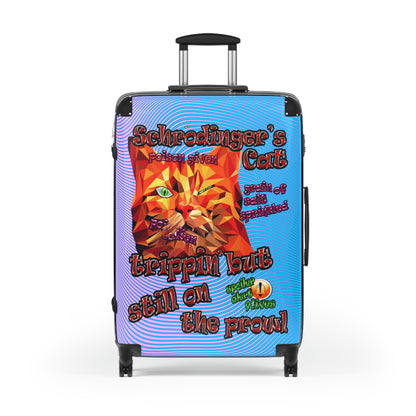 schrodinger's cat - Suitcase (light blue-purple wave)