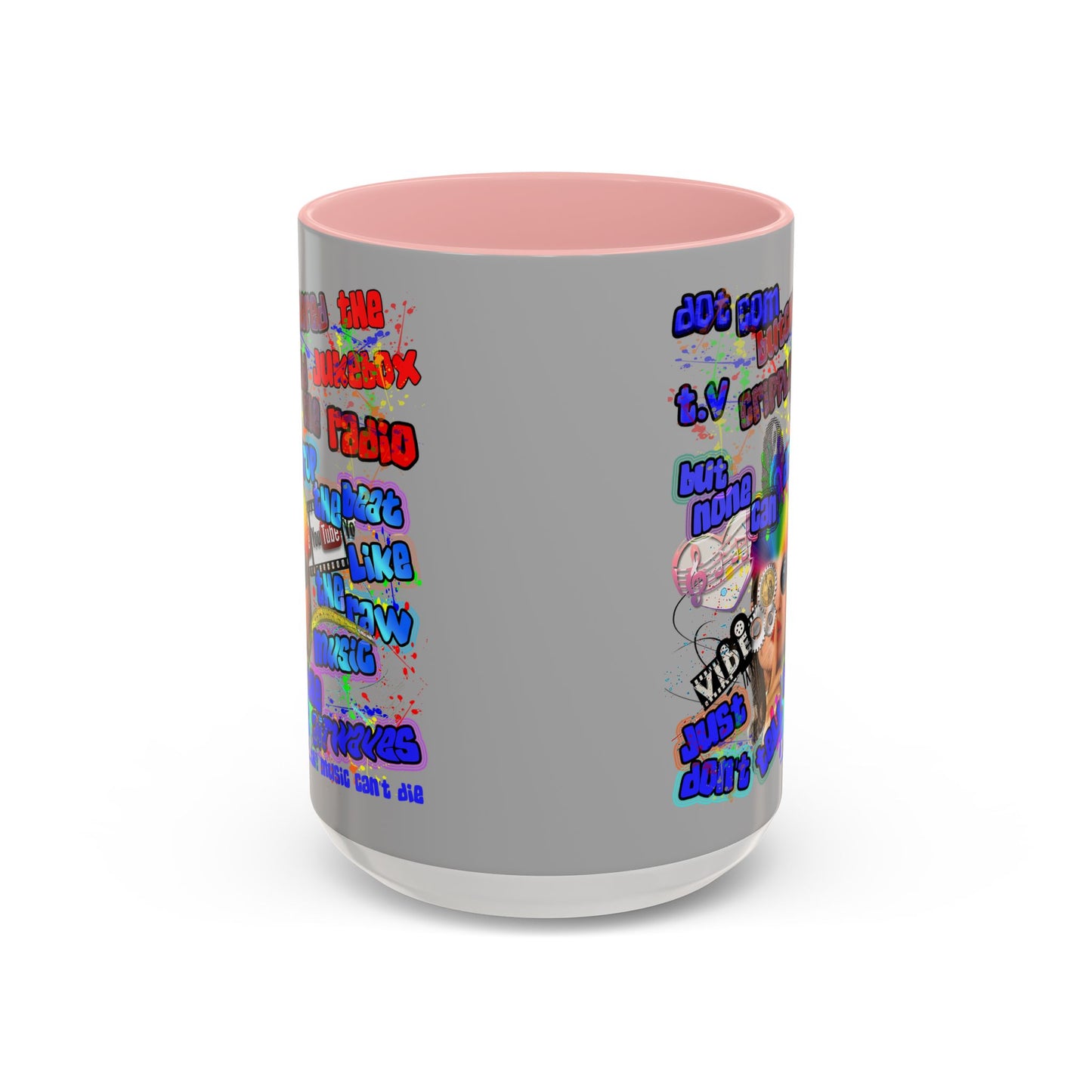 drop the beat - Accent Mug (light grey)