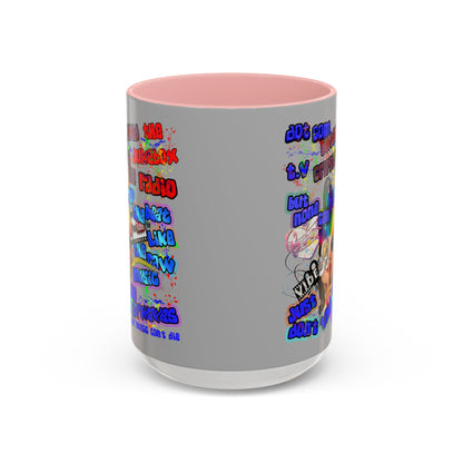 drop the beat - Accent Mug (light grey)