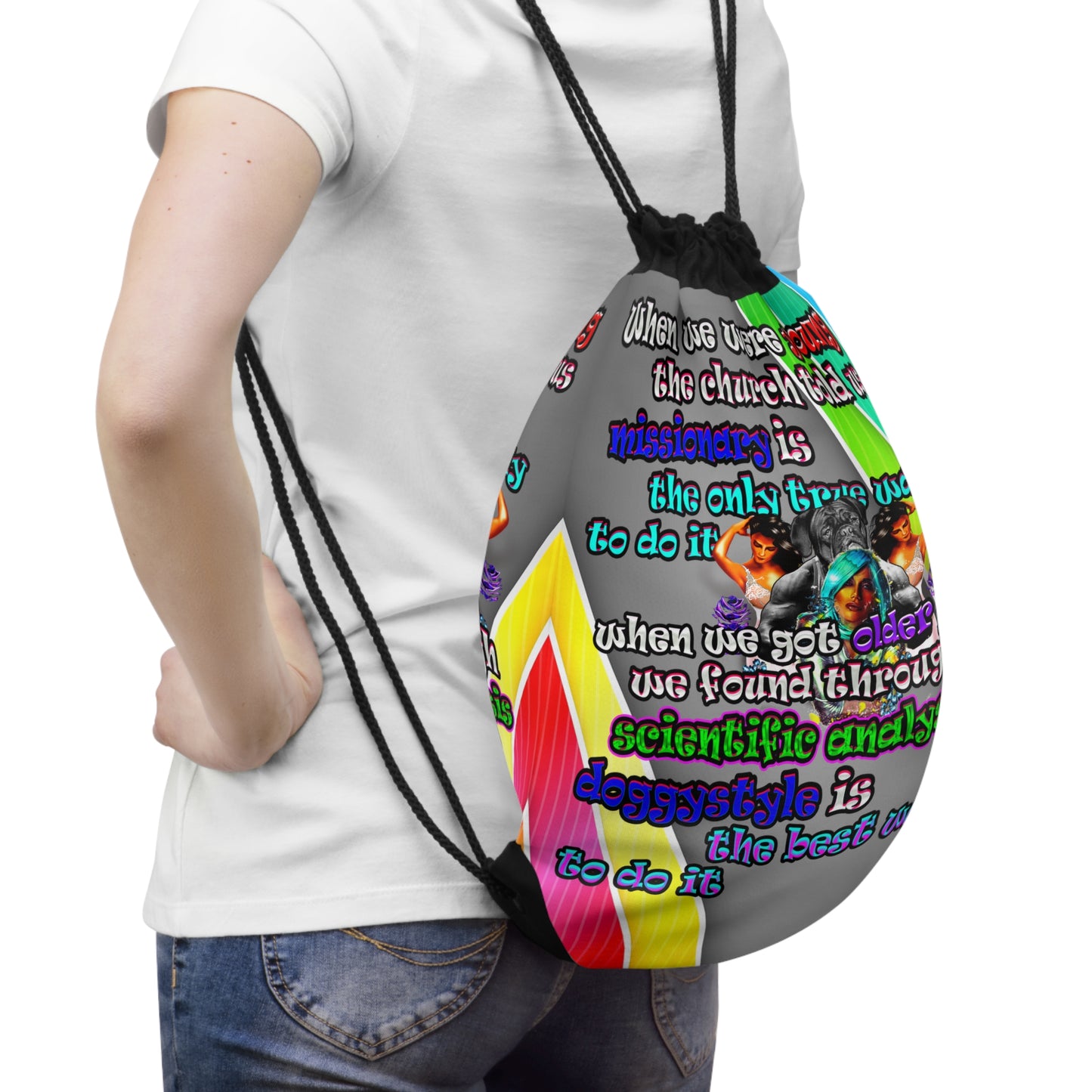 doggystyle - Drawstring Bag (rainbow split)