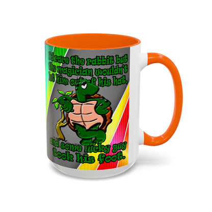 turtle race - Accent Mug (rainbow split)