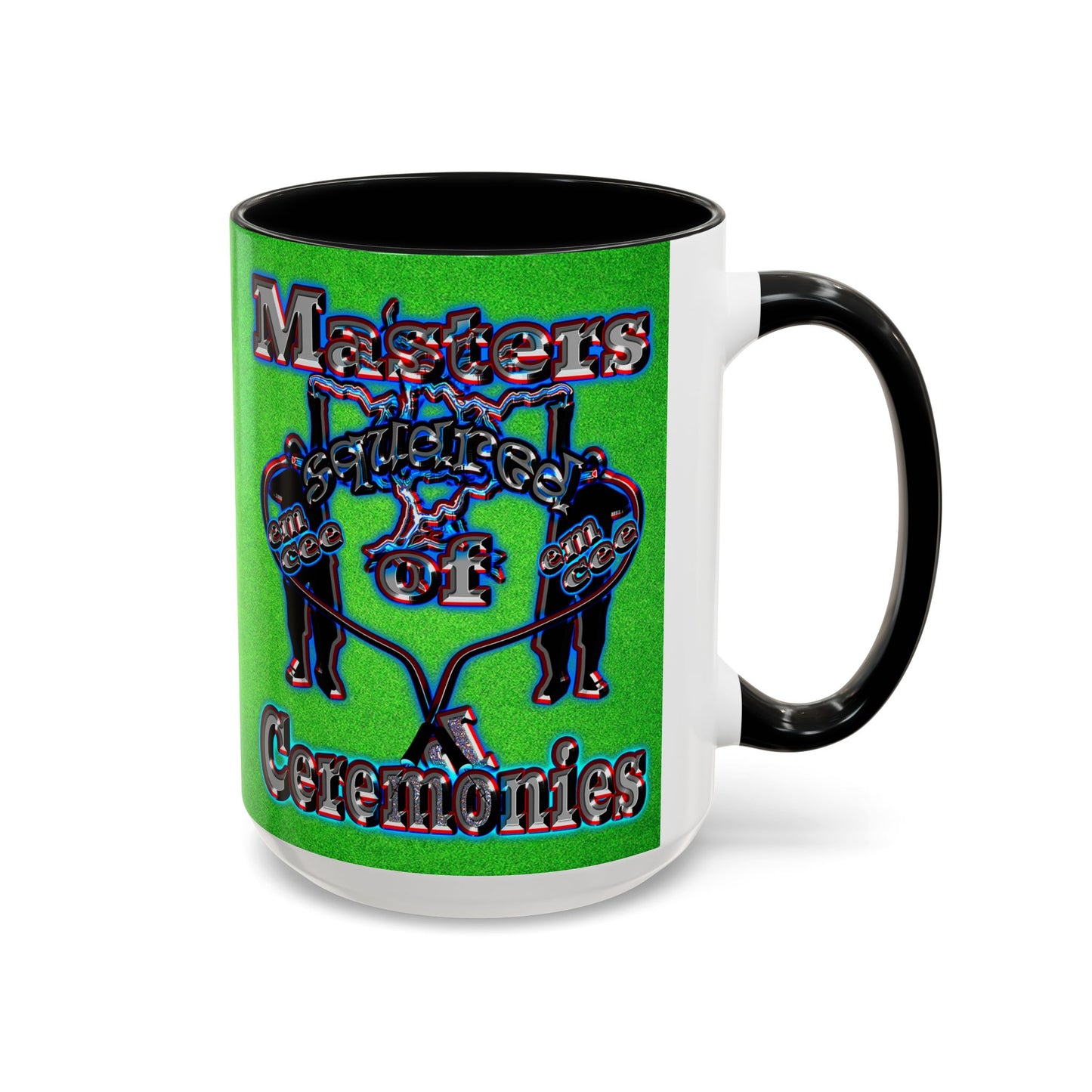 em cee squared - Accent Mug (green turf)
