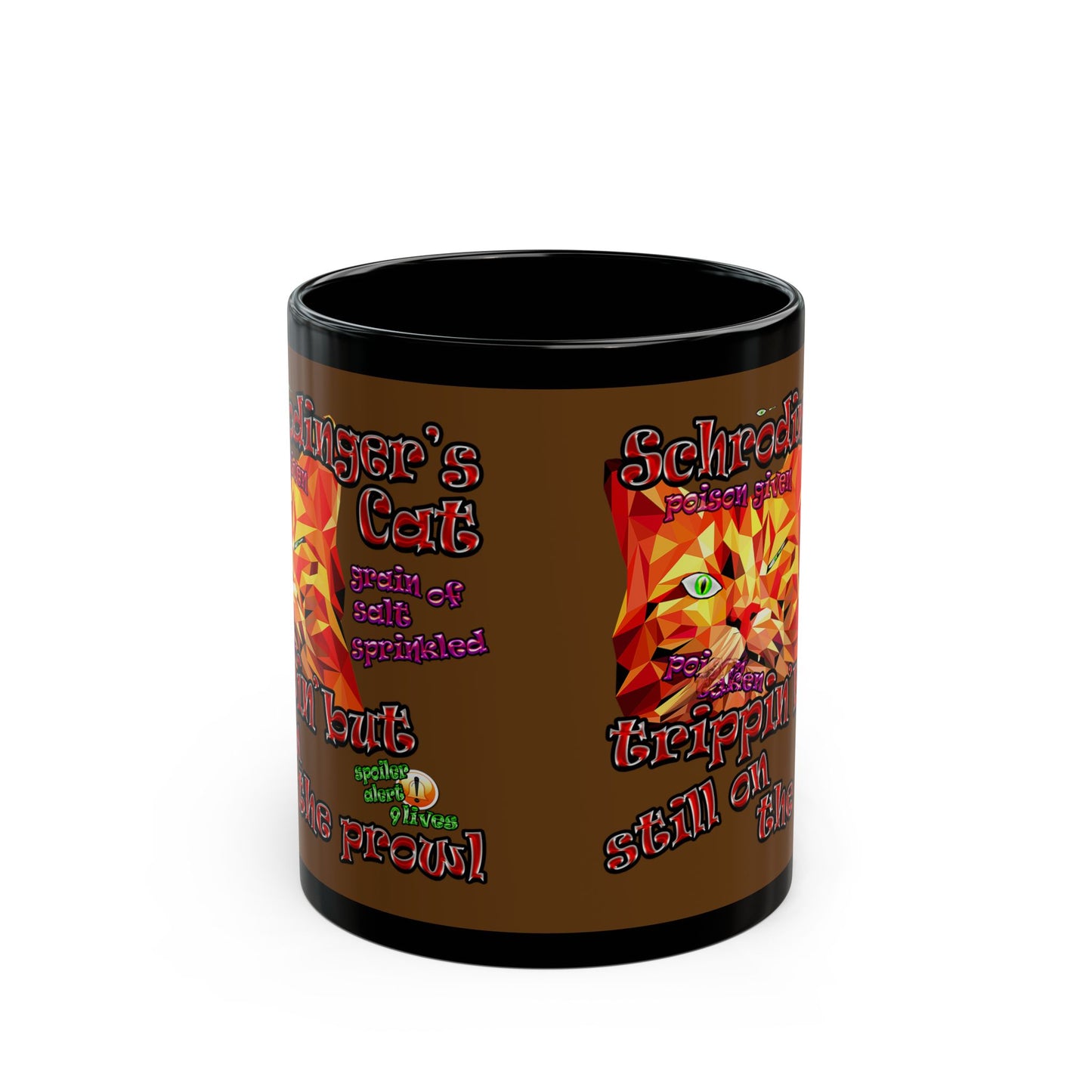 schrodinger's cat - Black Mug (brown)