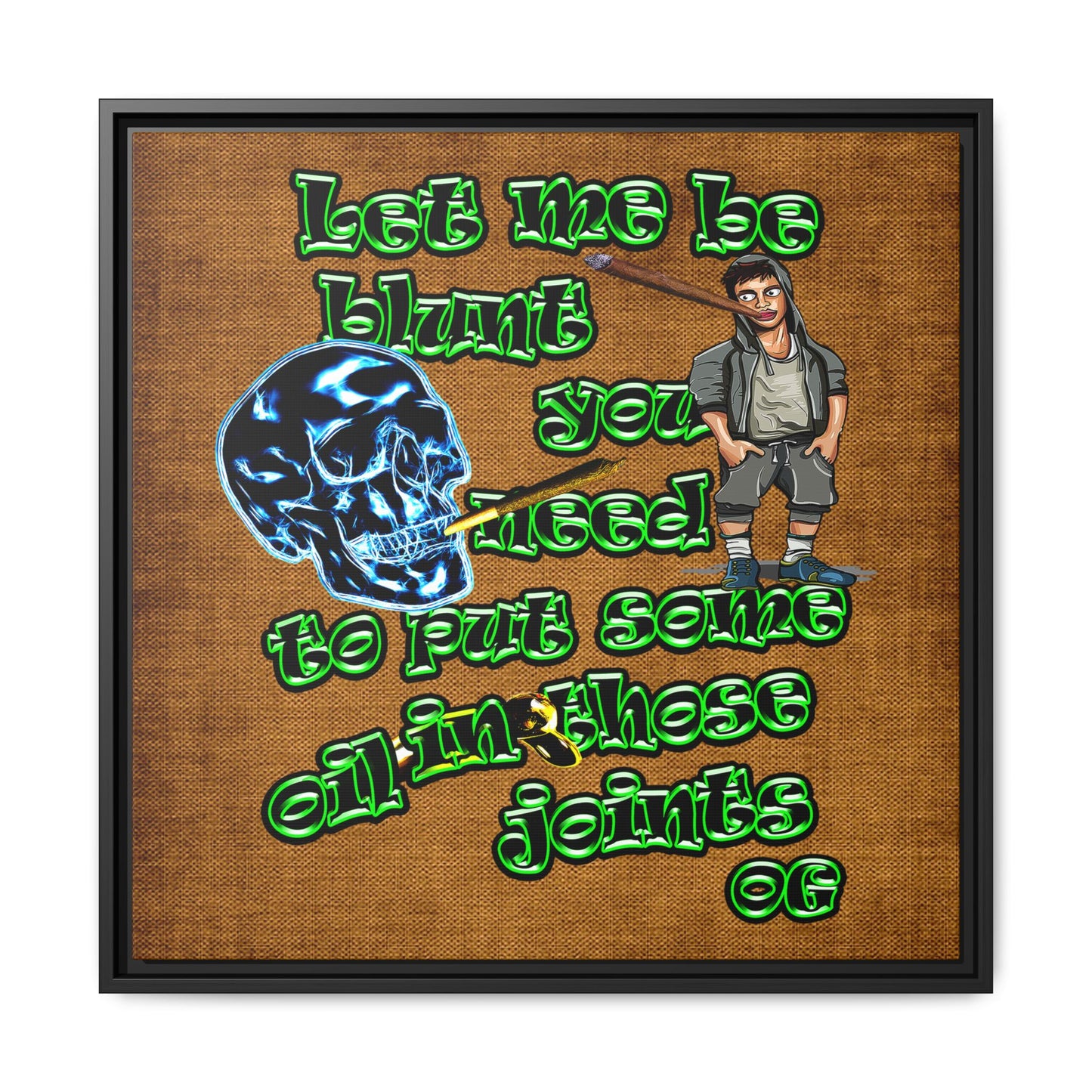 og - framed canvas art (brown papyrus)