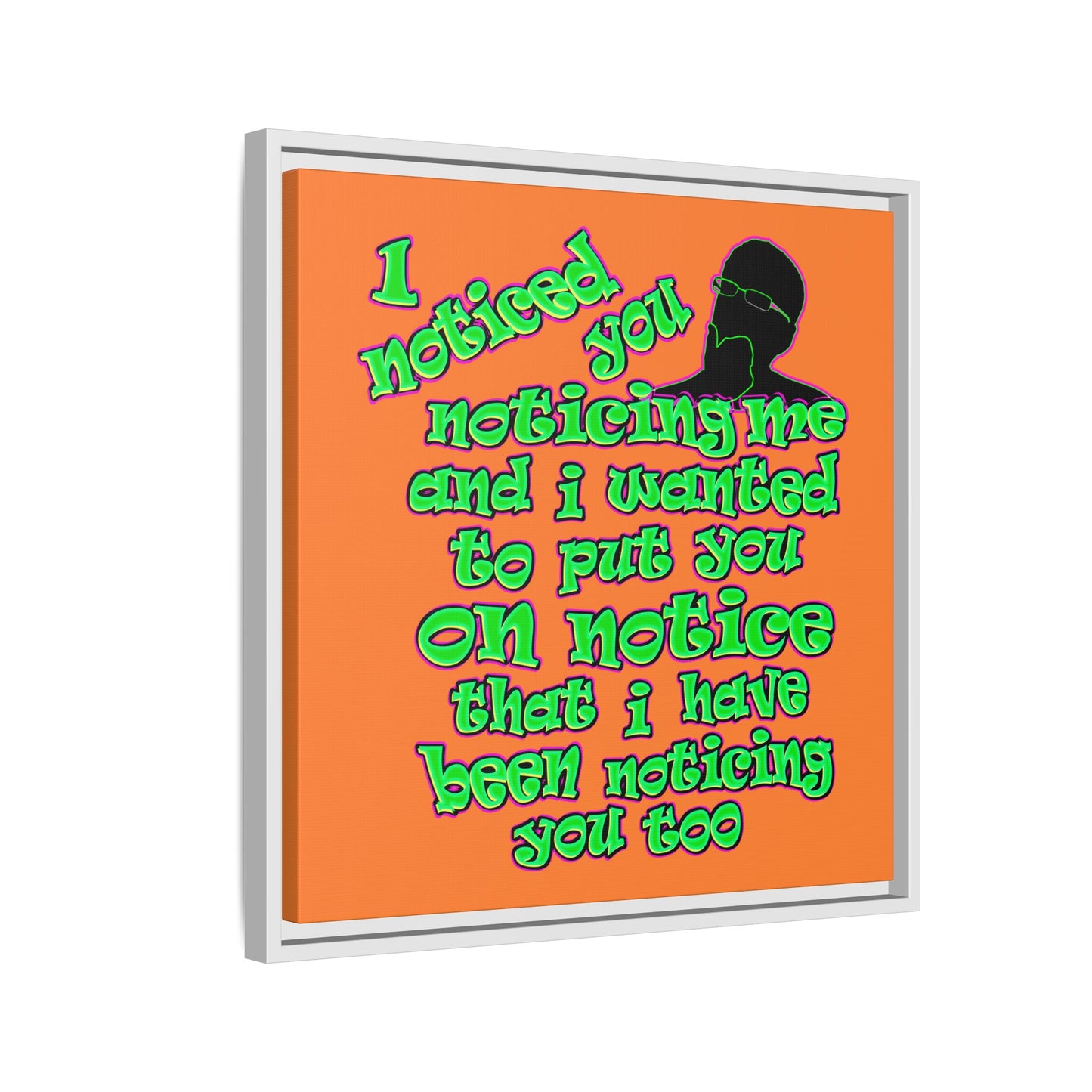 noticed you noticing - framed canvas art (crusta)