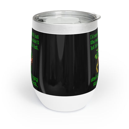 turtle race - Chill Wine Tumbler (black)