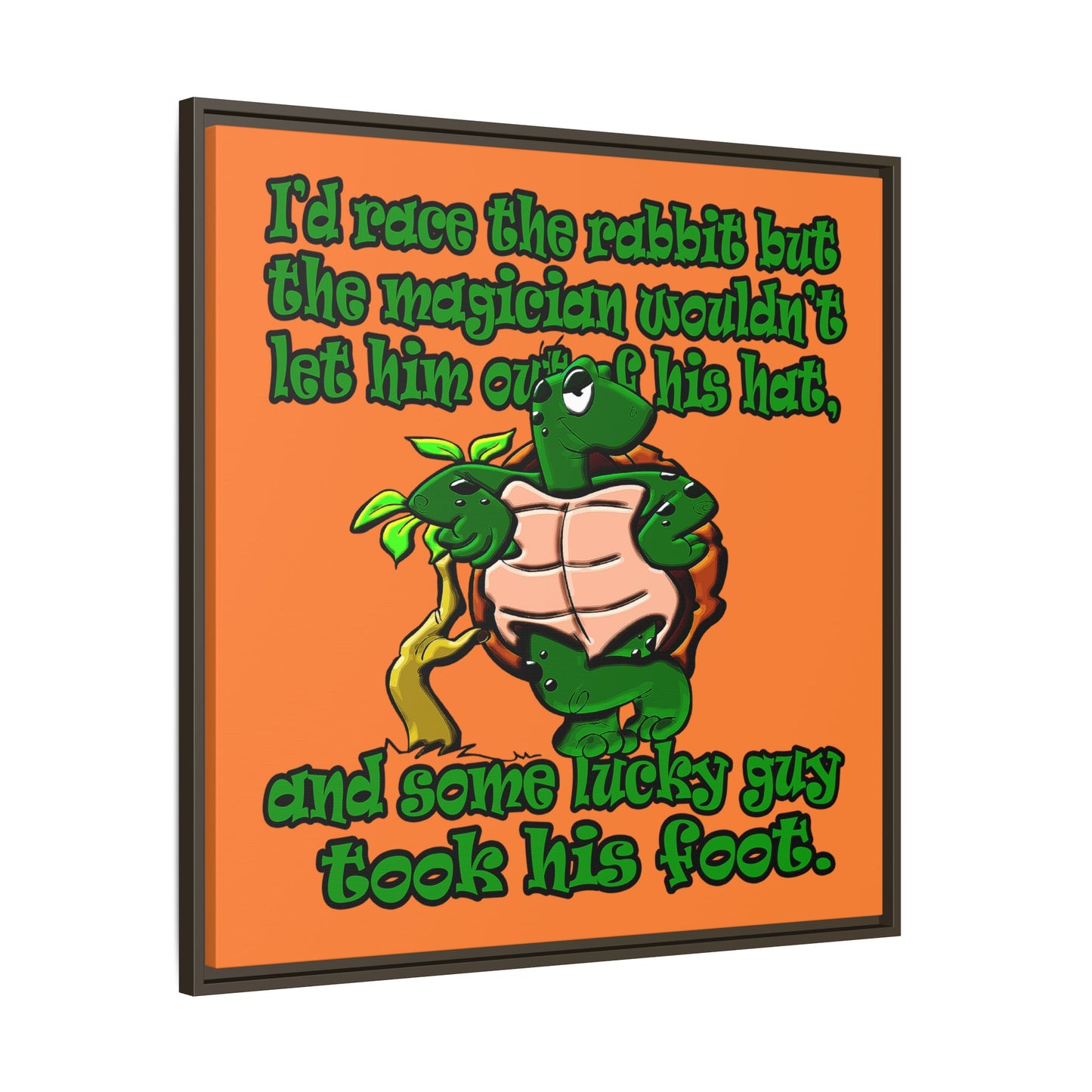 turtle race - framed canvas art (crusta)