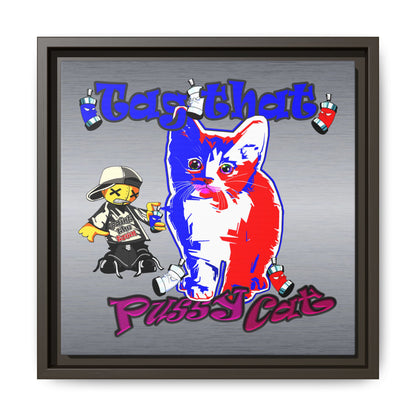 tag that - framed canvas art (brushed nickel)