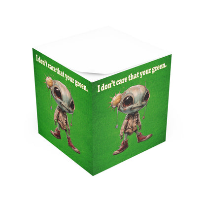 I don't care that your green - note cube (green turf)
