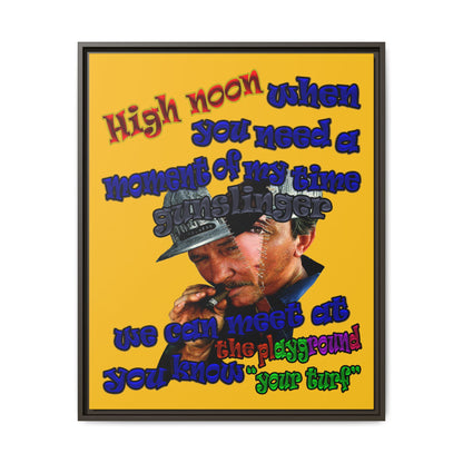 high noon - framed canvas art (yellow)