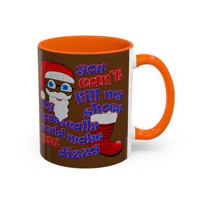 santa's shoes - Accent Mug (brown)