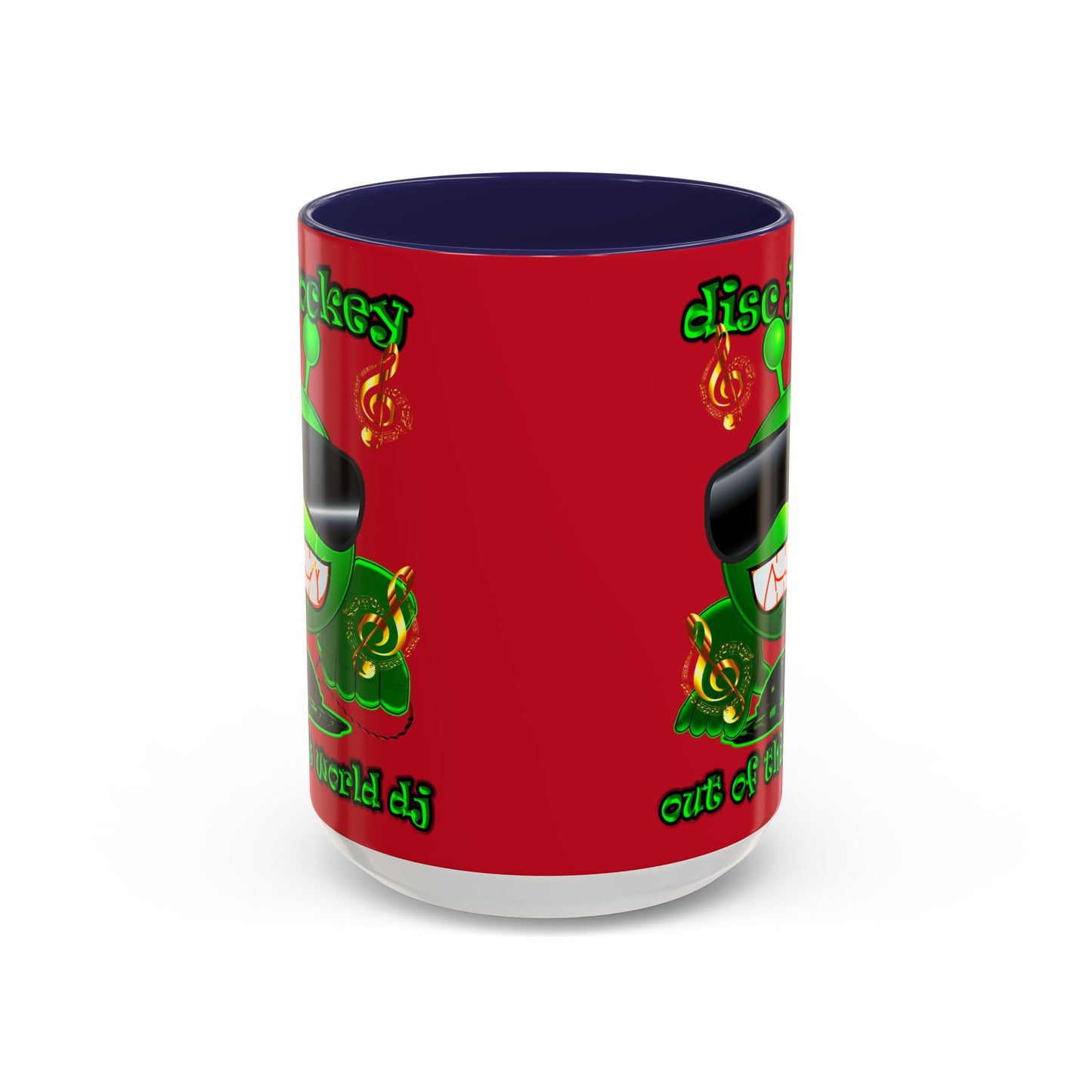 disc jockey - Accent Mug (dark red)