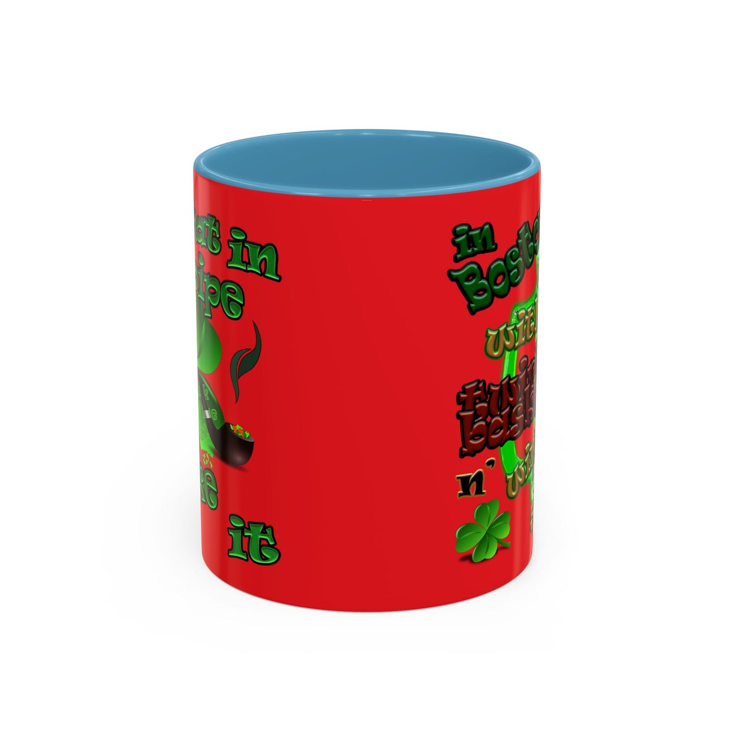 celtics logo - Accent Mug (red)