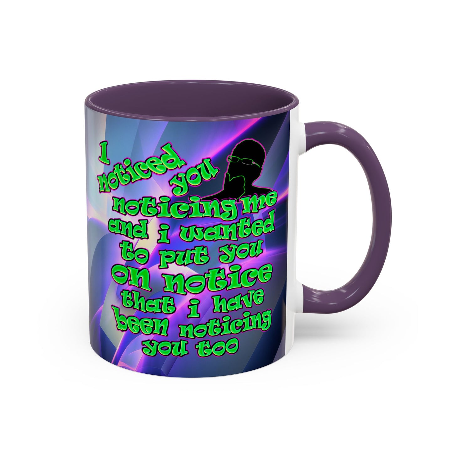 noticed you noticing - Accent Mug (grey-pink wave)