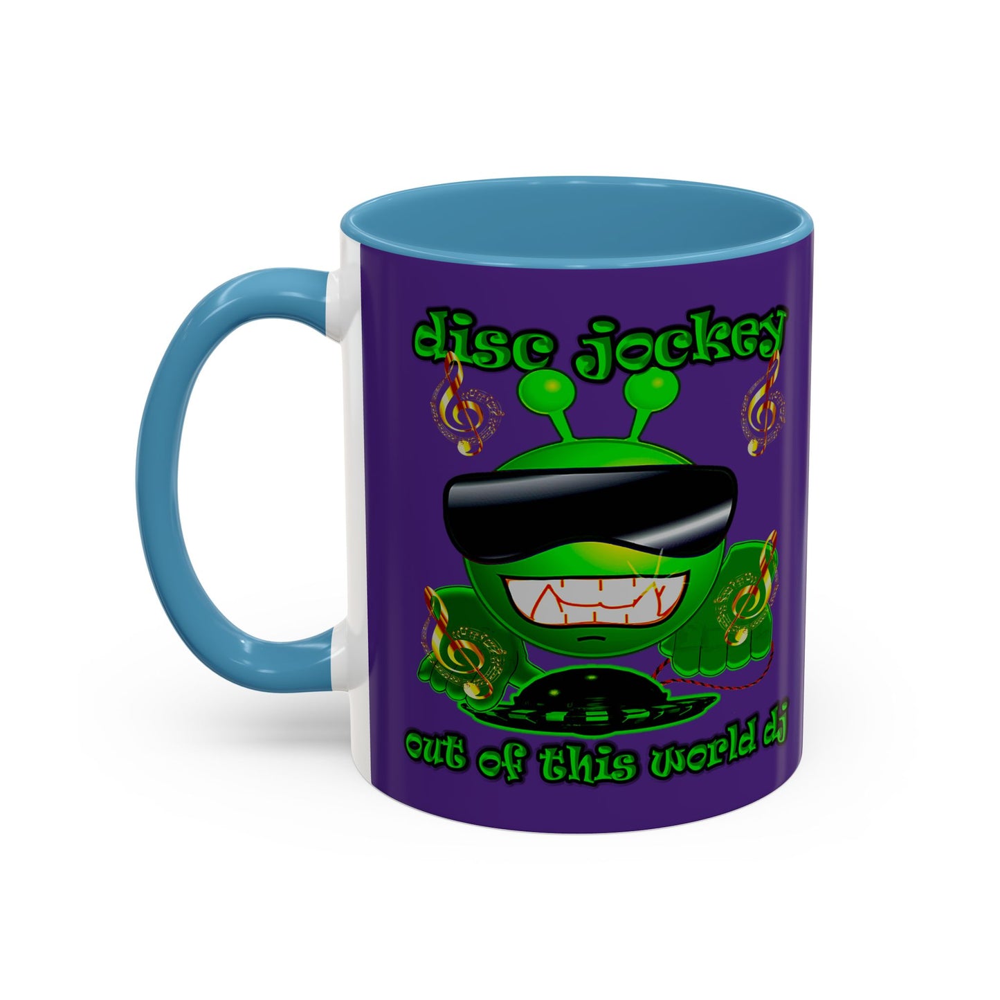 disc jockey - Accent Mug (purple)