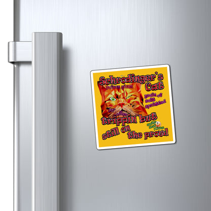 schrodinger's cat - Magnets - (yellow)