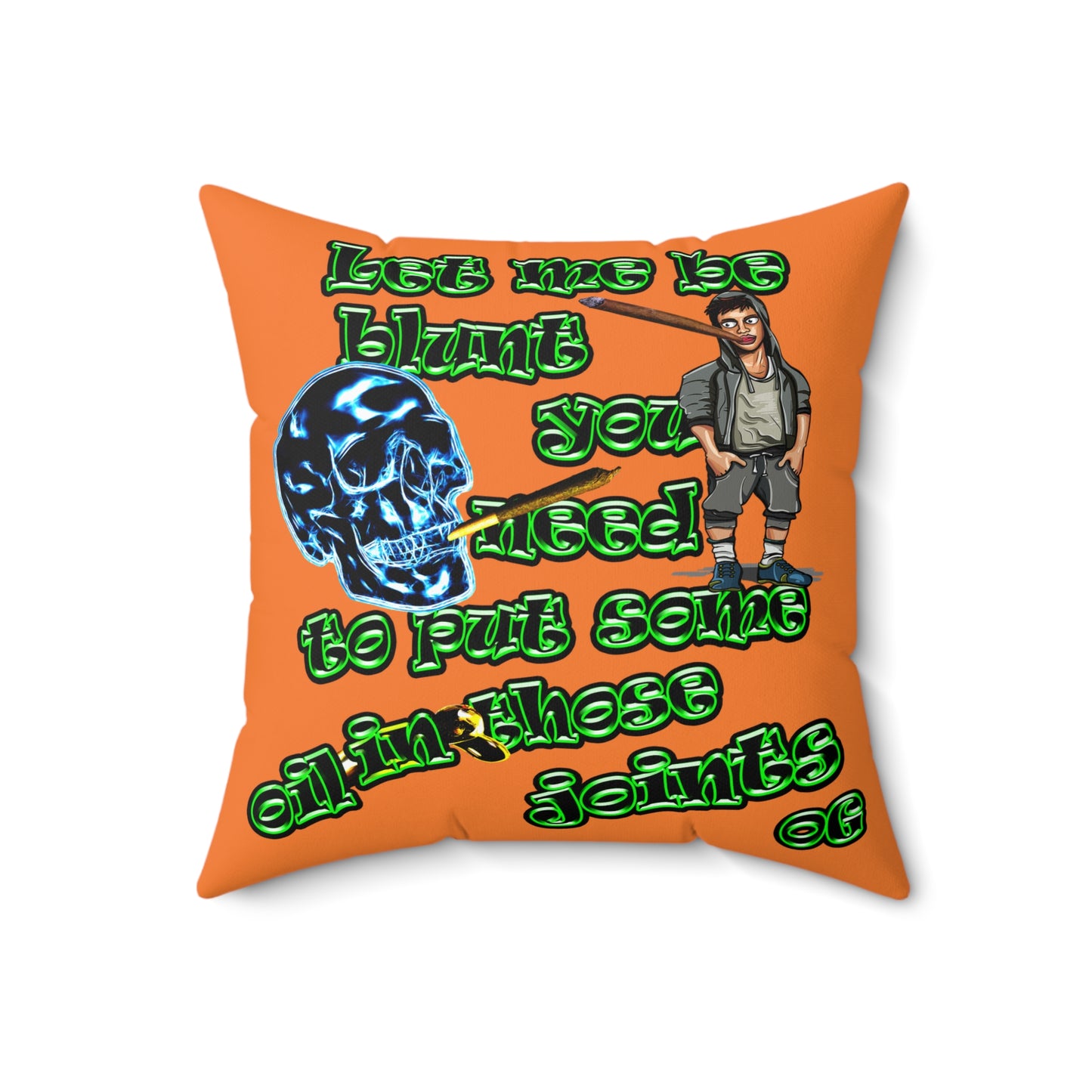 og - Spun Polyester Square Pillow - (crusta)