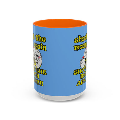 shoot the moon again - Accent Mug (light blue)