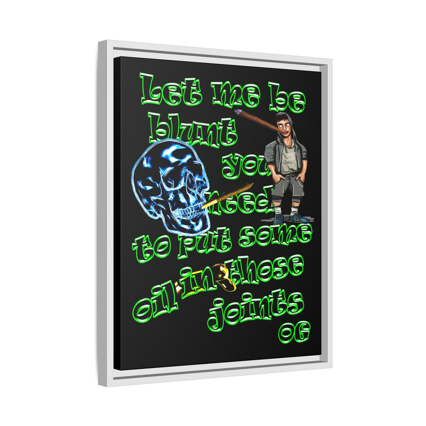 og - framed canvas art (black)
