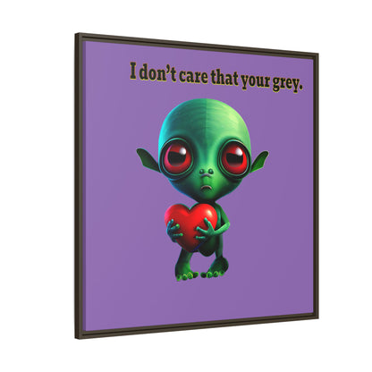 I don't care that your grey - framed canvas art (light purple)