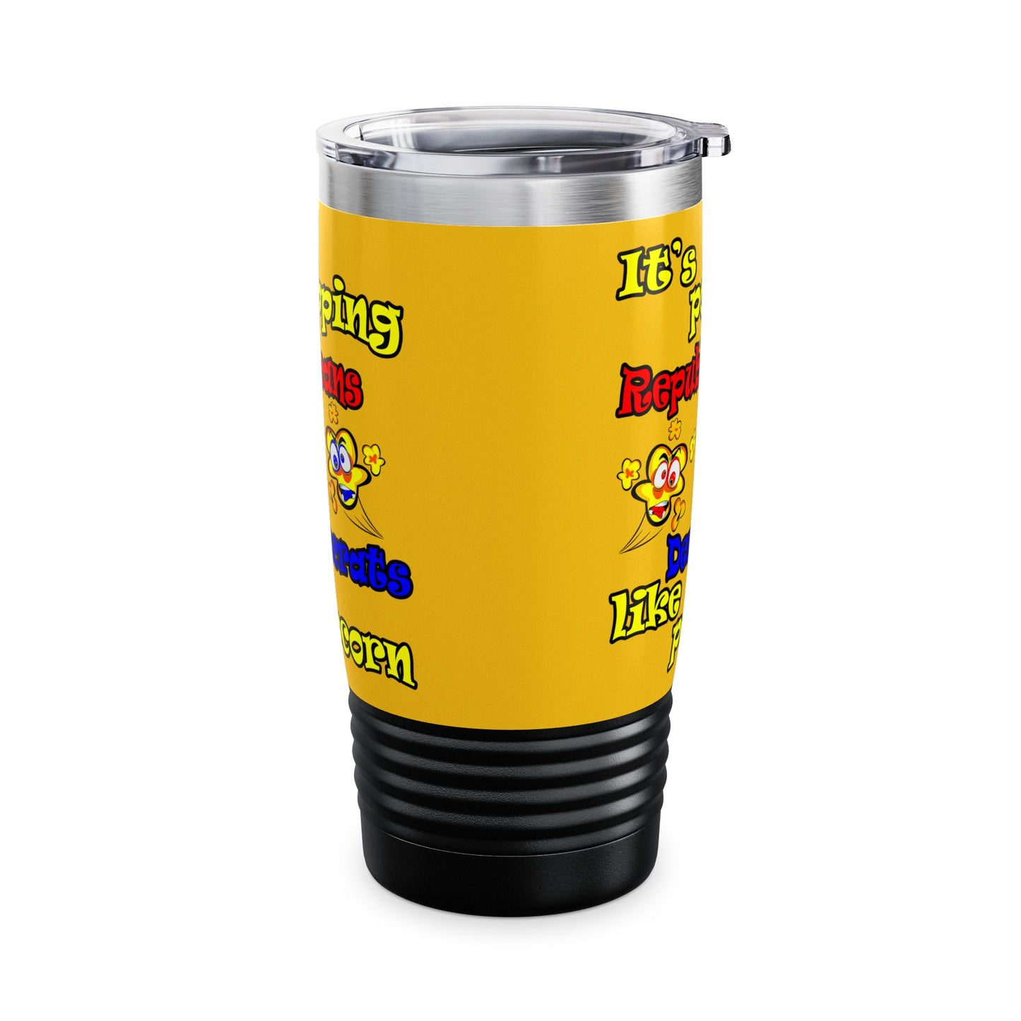 popping like popcorn - Ringneck Tumbler, 20oz (yellow)