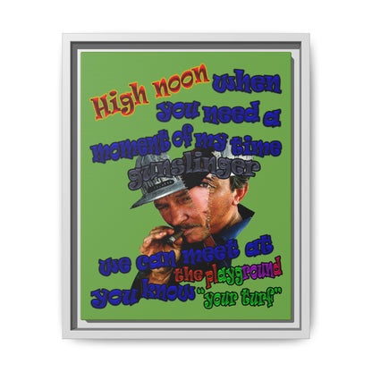 high noon - framed canvas art (green)