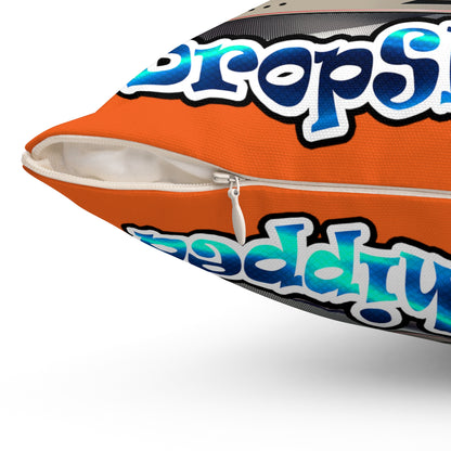 logo - Spun Polyester Square Pillow - (orange)