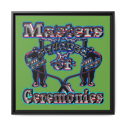 em cee squared - framed canvas art (green)