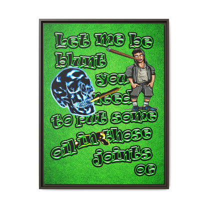 og - framed canvas art (green turf)