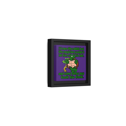 turtle race - framed canvas art (purple)
