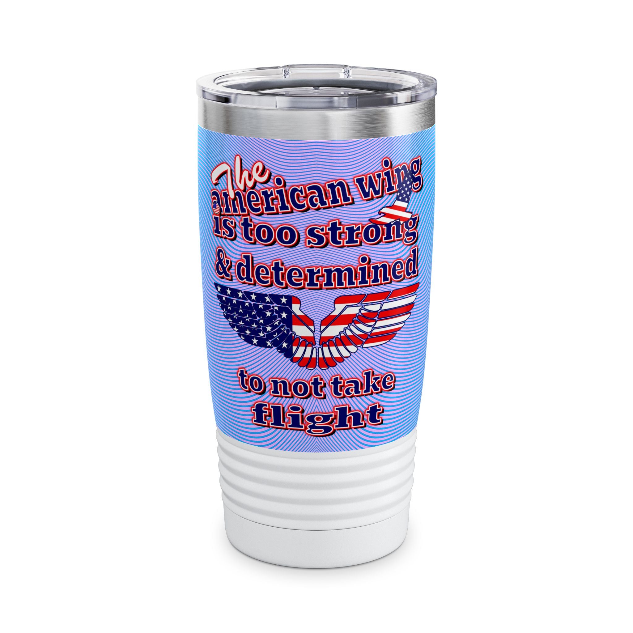 american wing - Ringneck Tumbler, 20oz (light blue-purple wave)