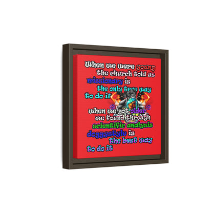 doggystyle - framed canvas art (red)