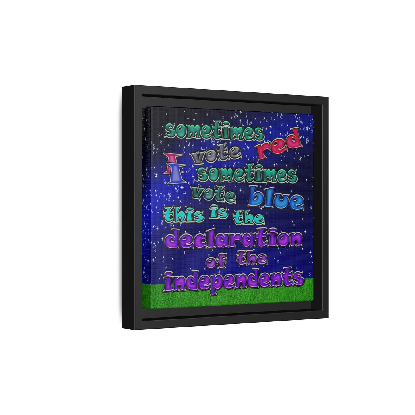 declaration of the independents - framed canvas art ('snoops' background)