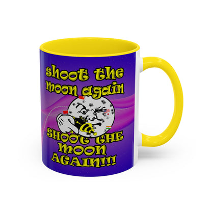 shoot the moon again - Accent Mug (purple-pink wave)