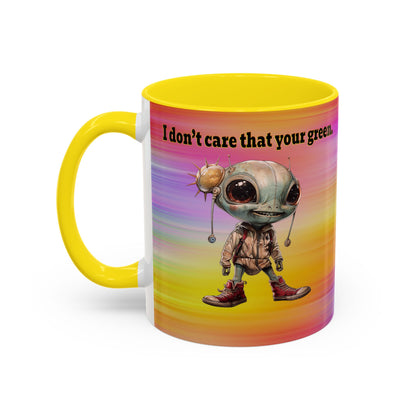 I don't care that your grey - Accent Mug (color blur)